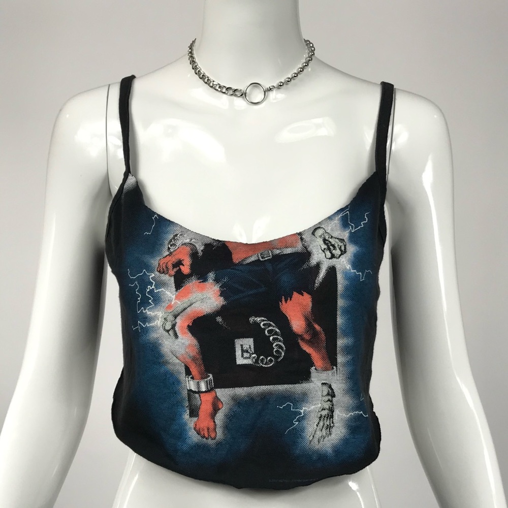 Vtg 90s 00s upcycle Metallica tee spaghetti strap